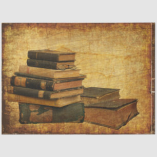Vintage Books 20x30 Decoupage Tissue Paper