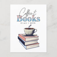 Vintage Books and Coffee is All I Need