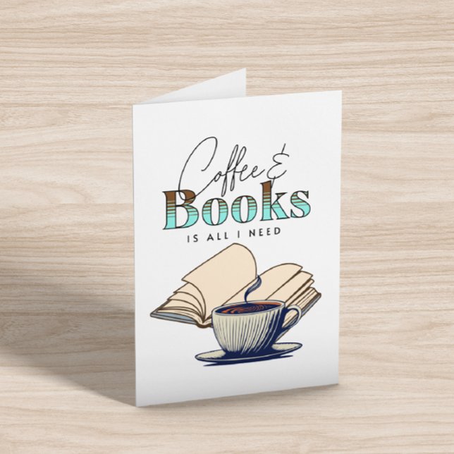 Vintage Books and Coffee | Thinking About You Card (Creator Uploaded)