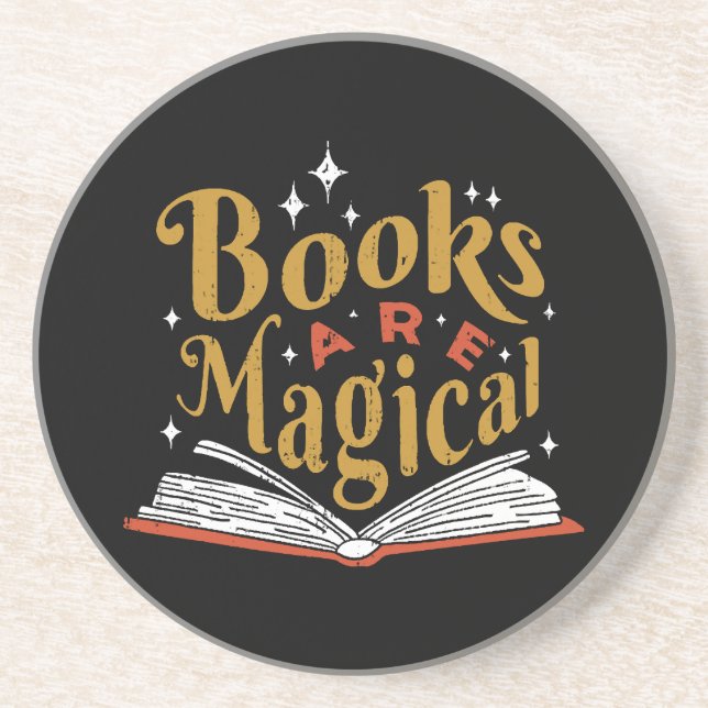 Vintage Books Are Magical Coaster (Front)