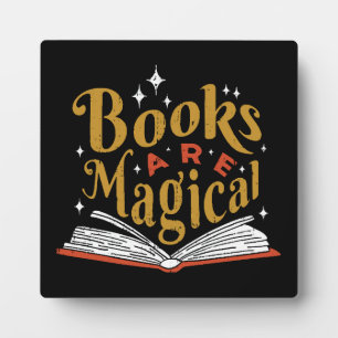 Vintage Books Are Magical Plaque
