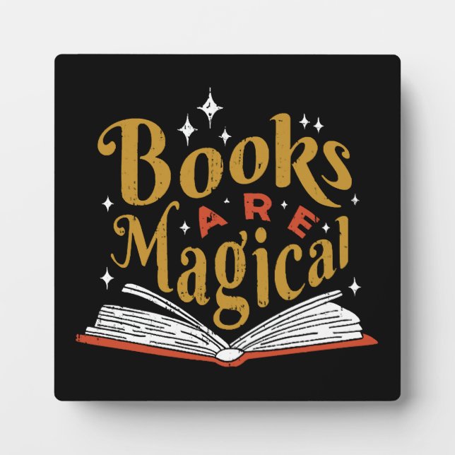 Vintage Books Are Magical Plaque (Front)