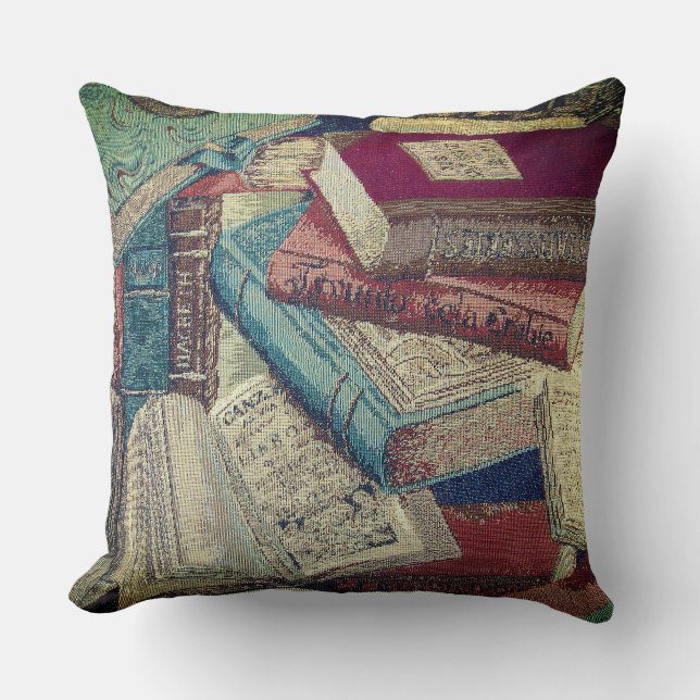 Vintage Books Background  Cushion (Front)