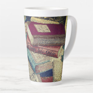 Vintage Books Background  Latte Mug