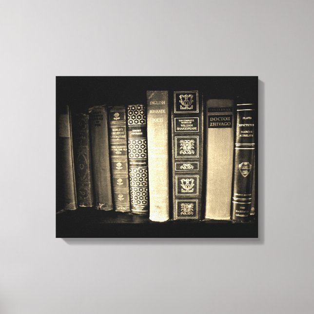 Vintage Books  Canvas Print (Front)