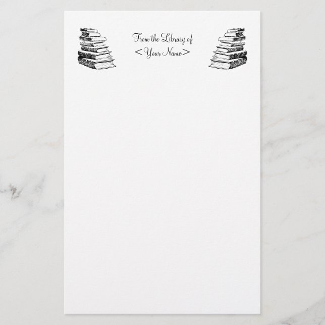 Vintage Books Custom Stationery (Front)