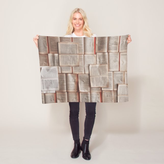 Vintage Books Fleece Blanket (In Situ)