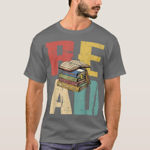 Vintage Books Reading Funny Reader Book Lover Men T-Shirt