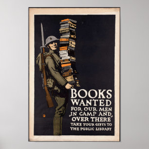 Vintage Books Wanted Poster