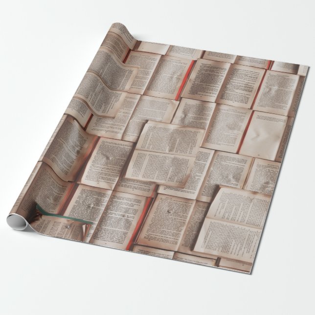 Vintage Books Wrapping Paper (Unrolled)
