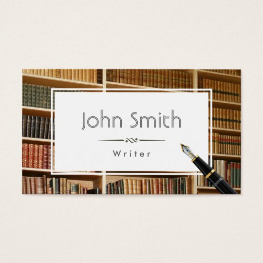 Vintage Bookshelves Writer/Editor Business Card