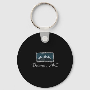 Vintage Boone North Carolina Winter Skiing Fun Key Ring