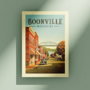 Vintage Boonville Missouri Postcard