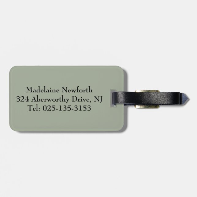 Vintage Boots Design Luggage Tag (Back Horizontal)