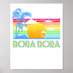 Vintage Bora Bora Beach Poster