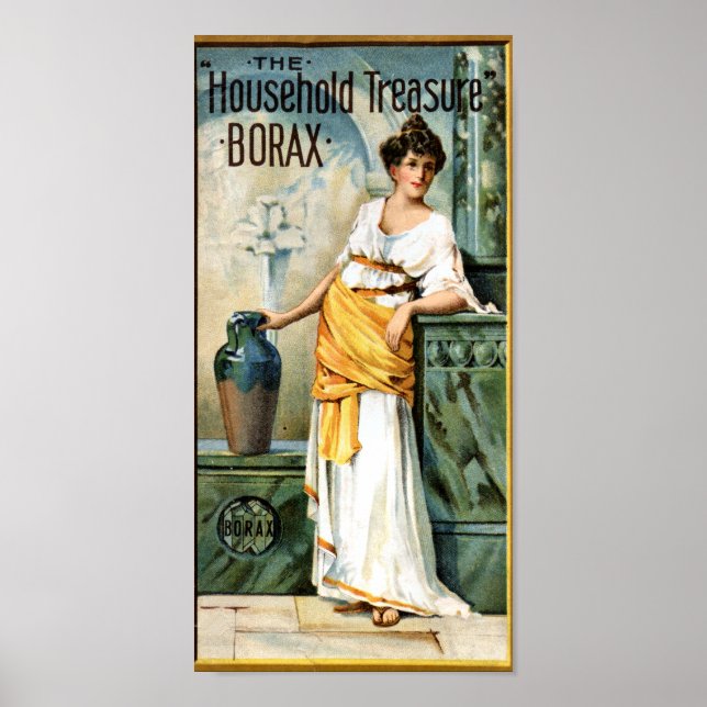 Vintage Borax Soap Household Treasure Advertising Poster (Front)