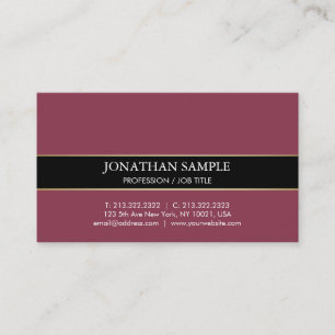 Vintage Bordeaux Colour Premium Silk Elite Luxury Business Card