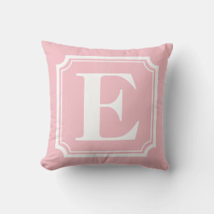 Vintage Border Blush Pink Personalised Monogram Cushion