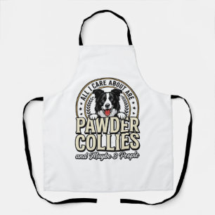 Vintage Border Collie Dog Lover Funny Shirt Design Apron