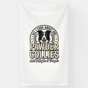 Vintage Border Collie Dog Lover Funny Shirt Design Banner