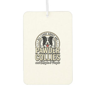 Vintage Border Collie Dog Lover Funny Shirt Design Car Air Freshener