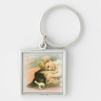 Vintage Border Collie Keychain