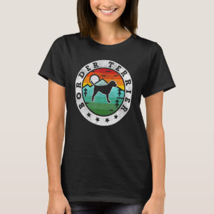 Vintage Border Terrier Retro Dog Mum Dad T-Shirt