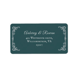 Vintage border Wedding Address Label