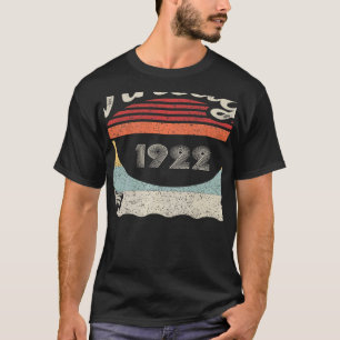 Vintage Born In 1922 100th Birthday 100 Years Old T-Shirt
