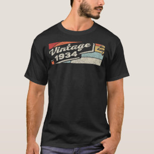 Vintage Born In 1934 88th Birthday 88 Years Old 3 T-Shirt