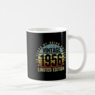 Vintage Born In 1956 Retro 70th Birthday 70 Years  Coffee Mug