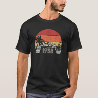 Vintage Born In 1958  64th Birthday  64 Years Old  T-Shirt