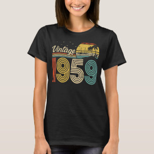Vintage Born In 1959 64 Years Old Retro 64th Birt T-Shirt