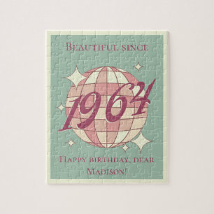 Vintage born in 1964 61st birthday jigsaw puzzle