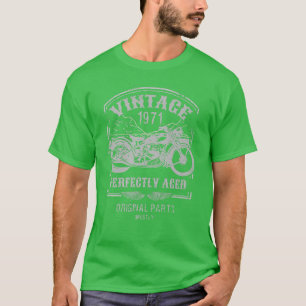 Vintage born in 1971 Motorcycle, bikers riders Cla T-Shirt