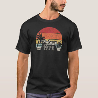 Vintage Born In 1972  50th Birthday  50 Years Old T-Shirt