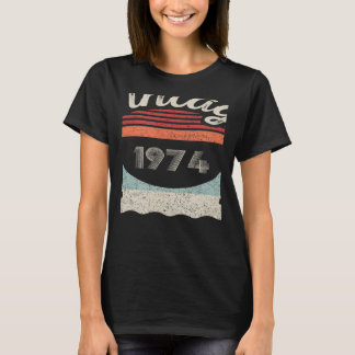 Vintage Born In 1974  48th Birthday  48 Years Old T-Shirt