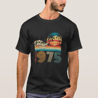 Vintage Born In 1975 50th Birthday Gifts 50 Years  T-Shirt