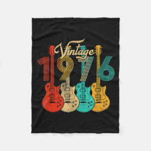 Vintage Born In 1976 50th Birthday 50 Years Old Gu Fleece Blanket