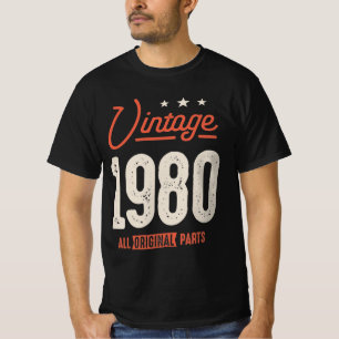 Vintage Born in 1980 - 42nd Birthday Retro Classic T-Shirt