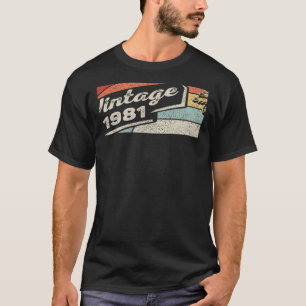Vintage Born In 1981  41st Birthday  41 Years Old  T-Shirt