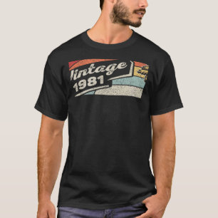 Vintage Born In 1981 41st Birthday 41 Years Old T-Shirt
