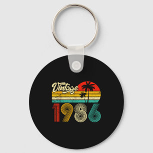 Vintage Born In 1986 Funny 40th Birthday 40 Years Key Ring