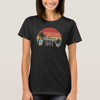Vintage Born In 1991 31st Birthday 31 Years Old T-Shirt