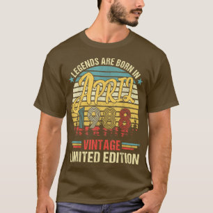 Vintage Born In April 1988 34th Birthday  T-Shirt