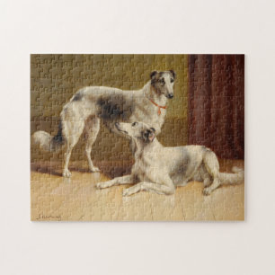 Vintage Borzoi Art Puzzle