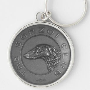 Vintage Borzoi Medallion Key Chain