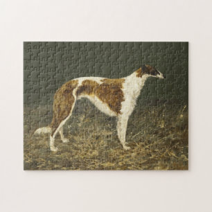 Vintage Borzoi Painting Jigsaw Puzzle