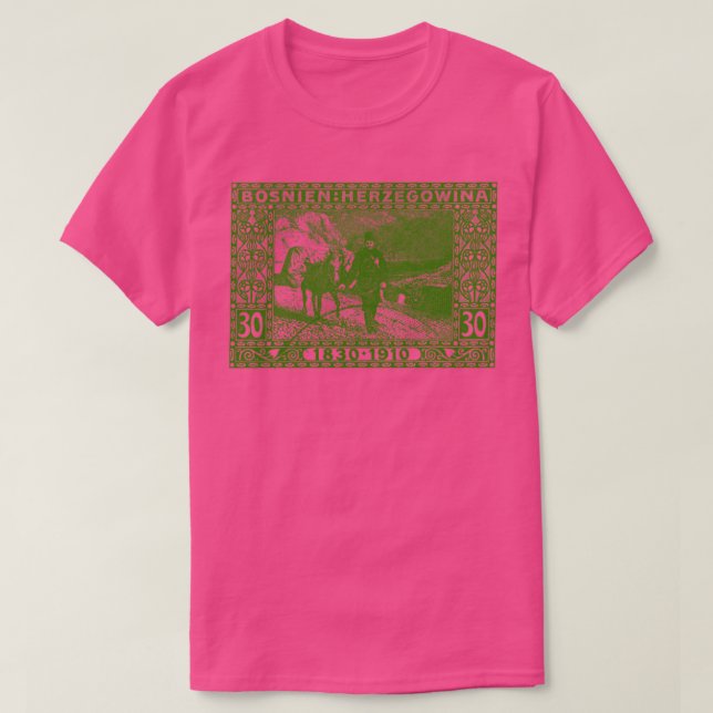 Vintage Bosnia Herzegovina Stamp Design1 T-Shirt (Design Front)