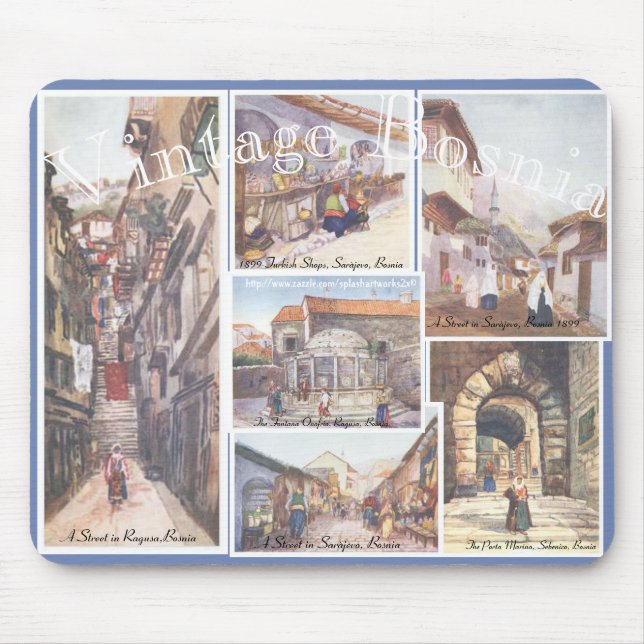 "Vintage Bosnia" Mouse Mat (Front)